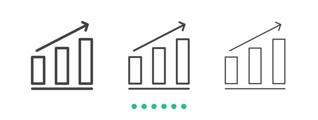 Chart and Diagram icon. Thin line icon vector