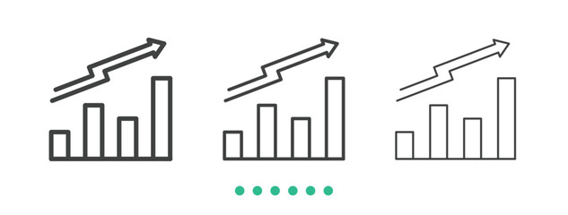 Chart and Diagram icon. Thin line icon vector