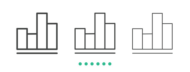 Chart and Diagram icon. Thin line icon vector