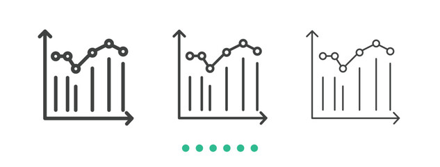 Chart and Diagram icon. Thin line icon vector