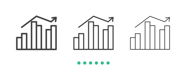 Chart and Diagram icon. Thin line icon vector