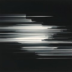 Abstract White Light Streaks on Black Background lines