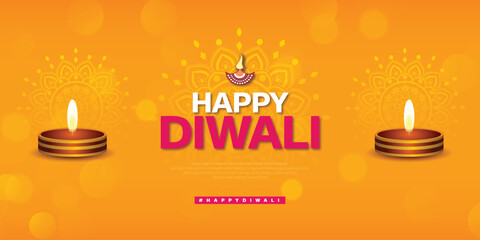 Happy diwali wishes or greeting social media banner poster vector design deepawali, deewali, lakshmi, puja, rama, ganesh,