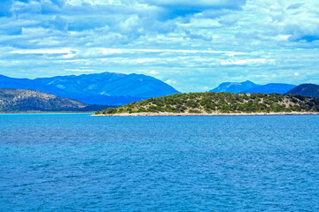Stra&szlig;e von Korfu, Meerenge zwischen der griechischen Insel Korfu und dem griechischen Festland (bei Igoumenitsa) 