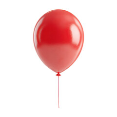 Single Red Balloon with String Isolated on Black Background image, Cut Out, Isolated On White Background, Png Transparent