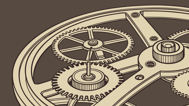 Mechanical Gear Illustration.