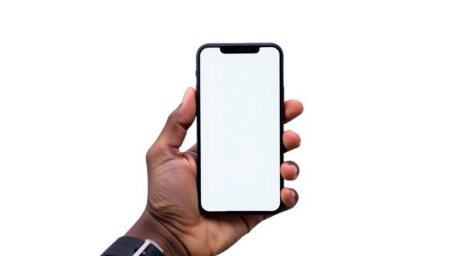 Action Hand of a Person Holding a Smartphone Studio Photography Minimalist Close-Up Technology