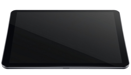 Showcasing a Modern Slim Tablet in a Minimalist Workspace Digital Product Photography Clean Environment Top View