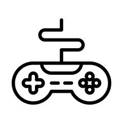 Black Outline Video Game Controller Icon On Transparent Background Vector Graphic Representing Digital Entertainment And Interactive Fun
