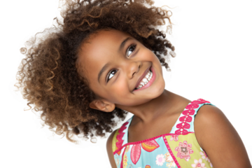 A black girl with an adorable smile. Cute. Lovely. A gentle child raised with lots of love.