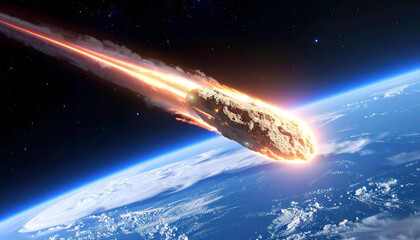 Asteroid Entering Earth's Atmosphere: Global Impact Threat