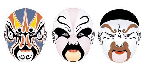 Chinese Peking Opera Mask Heritage Background