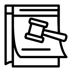 Legal Event Schedule icon from the Notary icon collection (Outline Style)