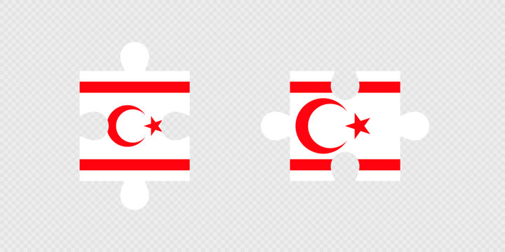 Puzzle Pieces with Turkish Republic of Northern Cyprus Flag.