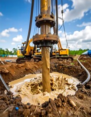 Drilling rig in action