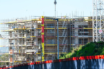 construction site with crane