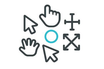 Obraz premium Essential computer mouse cursors and interface pointers for web design and user experience