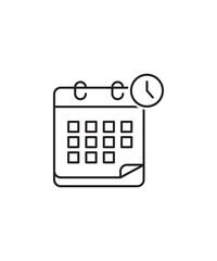 calendar icon, vector best line icon.