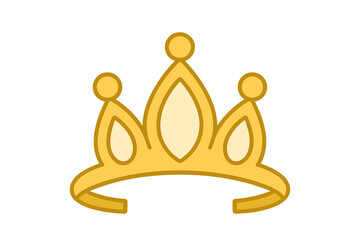 Stylized golden crown icon symbolizing royalty, success, luxury, and achievement