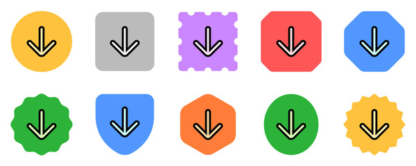 Vector single arrow chevron down icon. Black, white background. Perfect for app and web interfaces, infographics, presentations, marketing, etc.