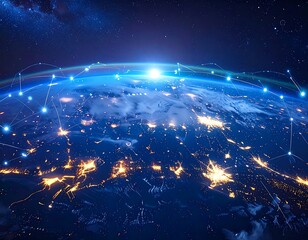 Earth network, global connection