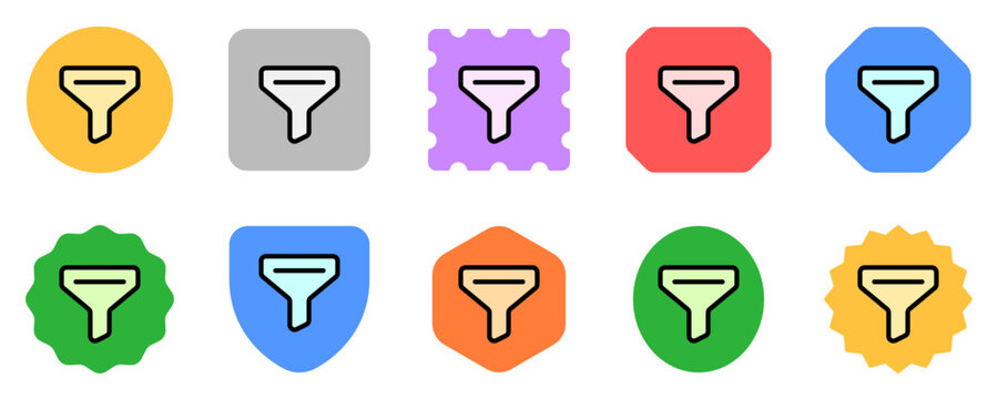 Editable vector filter funnel icon. Part of a big icon set family. Perfect for web and app interfaces, presentations, infographics, etc