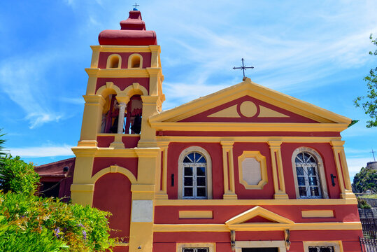 Heilige Kirche der Jungfrau Maria Mandrakina (Panagia Mandrakina) in Korfu Stadt, Griechenland