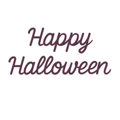 Happy Halloween text in handwritten style for festive design projects