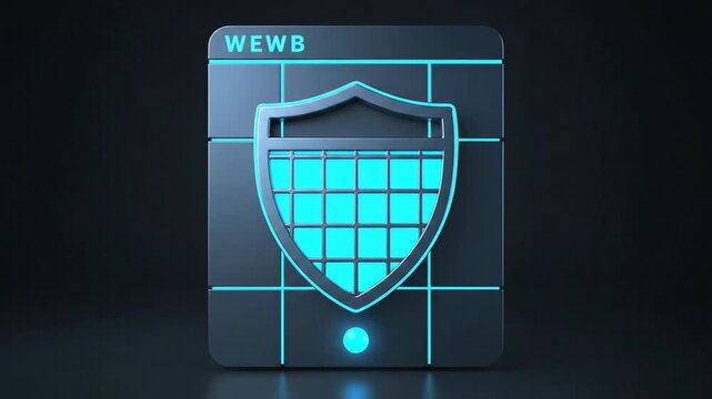 WAF Protection: Rule Applied when a threat arrow diffuses against a lit shield grid; a check bead rests at the base, condensing policy efficacy into a crisp, loop-friendly tableau.