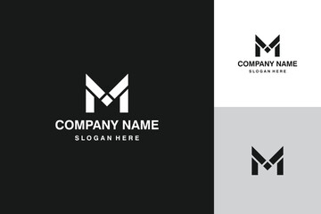 Elegant Letter M Logo Design with Modern Geometric Shapes.