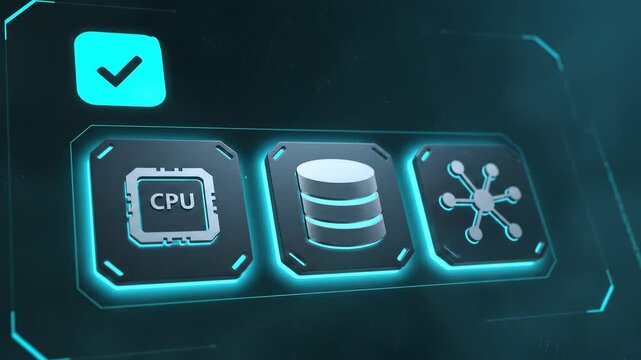 DR Preparedness: Drill Run Completed as a simulation loop wraps compute, storage, and network tiles, each pulsing in turn before a mint check dots the play badge�exercise success.