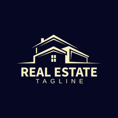 Creative Real Estate Identity Logo, Minimal Home Property Symbol, Stylish House Logo Design
