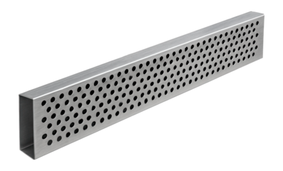Perforated metal profile for improved ventilation in HVAC systems.