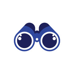 binoculars logo icon illustration flat