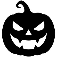 halloween black  pumpkin head vector 
