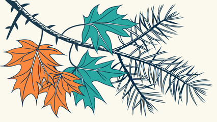 Autumn Foliage Illustration.