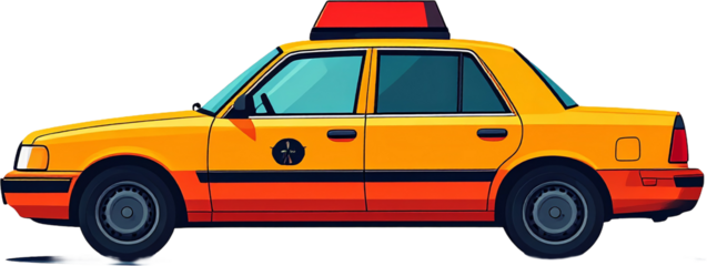 Taxi Car Isolated on White Background