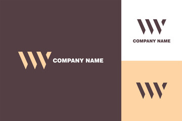 Elegant W Letter Logo Design with Geometric Shapes and Modern Typography.