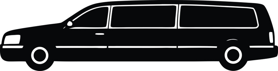 Obraz premium limo car vector, luxury vehicle icon 