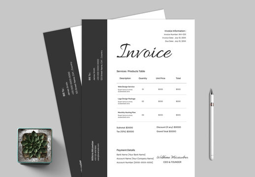 Simple and Stylish Invoice Template for Business