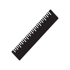 Straight Ruler Solid Icon Minimal