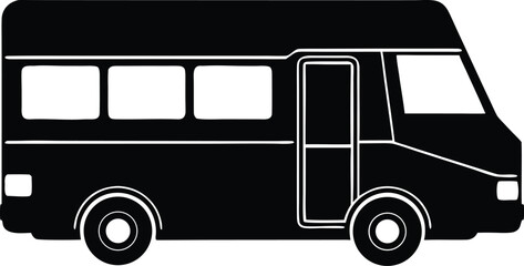  recreational vehicle vector, rv motorhome icon  