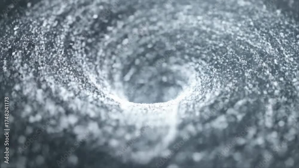 Canvas Prints bright white and silver particles forming a glowing, spiraling vortex in a seamlessly looping abstra