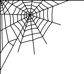 Obraz premium Halloween Spider Web Decoration, Spooky Atmosphere, Home, Illustration, Dark Environment, Close-up View, Eerie Concept for Halloween Festivities