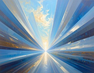 Abstract radial perspective