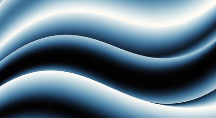 Obraz premium Abstract Blue Waves - Serene Gradient Flowing Background.
