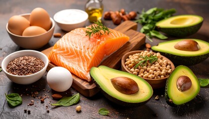 Healthy food assortment