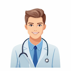 Fototapeta premium vector illustration of a doctor