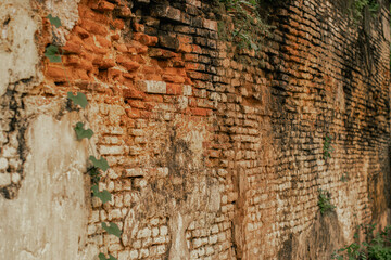 old broken brick wall  texture