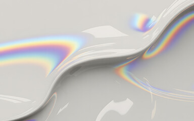 Iridescent Transparent Surface Texture Abstract Light Reflection with Reflections